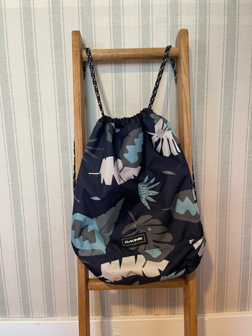 Dakine Navy Tropical Drawstring Backpack